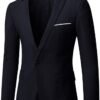 WULFUL Men’s Slim Fit Suit One Button 3-Piece Blazer Dress Business Wedding Party Jacket Vest & Pant - Image 4