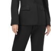 Women\'s 2 Piece Suit Notched Lapel One Button Slim Fit Business Office Work Tuxedo Blazer Pants Set - Image 3