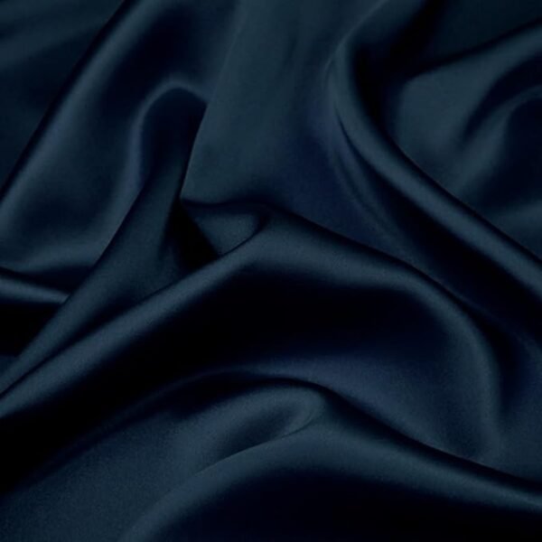 44\'\' Width 30 Momme 100% Pure Silk Fabric 6A Grade Natural Mulberry Charmeuse Fabric for Sewing Pajamas,Pillowcase,Clothes DIY Crafts(Navyblue,1Yd)