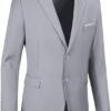 Mens 3 Piece Slim Fit Suit Set, 2 Button Solid Blazer Jacket Vest Pants Business Tuxedo - Image 3