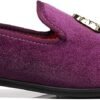ELANROMAN Men\'s Velvet Loafers Dress Fashion Wedding Party Prom Shoes - Image 3