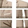 Mens Suit Solid Two Button Slim Fit Suit Set for Wedding Formal Business Suit Men 3 Piece Suit Blazer Vest Pants Set - Image 3