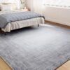 5x7 Area Rugs for Living Room, Machine Washable Non Slip Area Rug Modern Abstract Indoor Rug Carpet Ultra Soft Rugs for Bedroom Dining Room Playroom Bedside Office, Grey - Image 3