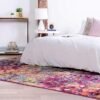 Unique Loom Jardin Collection Colorful, Vibrant, Abstract, Modern Area Rug, 6 x 9 ft, Multi/Blue - Image 2