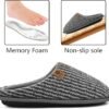 ONCAI Mens Cozy Memory Foam Scuff Slippers Slip On Warm House Shoes Indoor/Outdoor With Best Arch Support Size 7-15 - Image 2