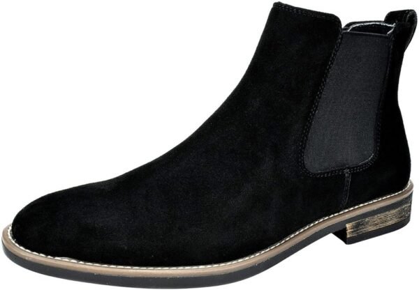 Bruno Marc Men\'s Suede Leather Chelsea Ankle Boots