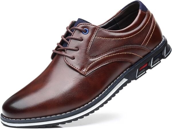 Men’s Dress Shoes Casual Business Oxford Derby Orthopedic Leather Shoes Comfortable Walking Shoes Office Loafers Work Flats