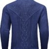 Men\'s Shawl Collar Pullover Sweater Casual Button Cable Knit Sweaters - Image 4