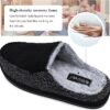 ONCAI Mens Clog Slippers with Arch Support Stripe Faux Fur Cotton-Blend High-Density Memory Foam Warm House Slippers Slip-on Indoor Outdoor Rubber Sole Size 7-16 - Image 4