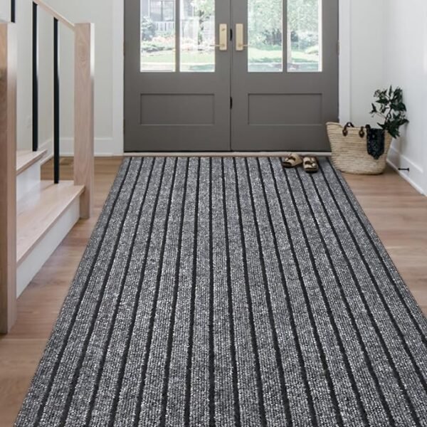 Outdoor/Indoor 4ft x 8ft Runner Rug, Hallway Custom Sizes Non-Slip Rubber Backing Area Runner Rugs Waterproof Carpet Rugs for Kitchen Entryway Balcony Garage Stair Laundry