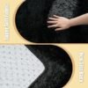 Ultra Soft Fluffy Area Rugs for Bedroom Living Room 6x9, Nursery Rug, Non-Slip Carpet for Kids Dorms Decor, Shaggy Bedside Rug, Black - Image 7