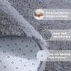 Grey Shaggy Rugs for Bedroom Living Room Carpet, Ultra Soft Plush Fluffy Area Rug Furry Bedside Carpet for Boys Teens Room Decor, Indoor Carpets Fuzzy Floor Rug for Dorm Playroom, 4x6 Feet - Image 6