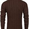 COOFANDY Men\'s Shawl Collar Pullover Sweater Slim Fit Casual Button Cable Knit Sweaters - Image 3