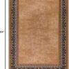 Antep Rugs Alfombras Bordered Modern 5x7 Non-Slip (Non-Skid) Low Pile Rubber Backing Indoor Area Rug (Gold Brown, 5\' x 7\') - Image 2