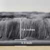 Andency 4x6 Shag Area Rug for Living Room, Tie-Dyed Dark Grey Soft Fuzzy Plush Indoor Carpets for Bedroom, Non Skid Fluffy Faux Fur Rug for Room - Image 2