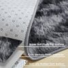 Andency 4x6 Shag Area Rug for Living Room, Tie-Dyed Dark Grey Soft Fuzzy Plush Indoor Carpets for Bedroom, Non Skid Fluffy Faux Fur Rug for Room - Image 5