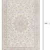 Area Rug Living Room Rugs: 9x12 Large Machine Washable Non Slip Thin Carpet Soft Indoor Luxury Floral Stain Resistant Carpets for Under Dining Table Farmhouse Bedroom Nursery Home Office Beige - Image 2