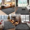 Ophanie Area Rugs for Bedroom Living Room, Grey Fluffy Fuzzy Shag Shaggy Soft Plush Carpet, 4x6 Indoor Floor Gray Rug for Kids Home Dorm Decor Aesthetic - Image 6