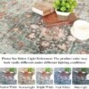 Washable Oriental Area Rug - 9x12 Rugs for Living Room Soft Carpet for Bedroom Waterproof Floral Distressed Indoor Stain Resistant Non-Shedding Floor Carpets (Green, 9x12) - Image 3