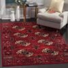 SAFAVIEH Vintage Hamadan Collection Area Rug - 8\' x 10\', Red & Multi, Oriental Traditional Persian Design, Non-Shedding & Easy Care, Ideal for High Traffic Areas in Living Room, Bedroom (VTH212A) - Image 4